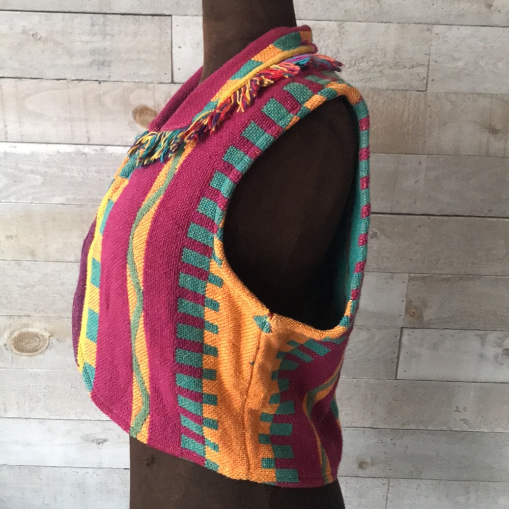 Designer Boho fringe vest